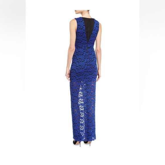 Alice+ Olivia Elegant Royal Blue Lace Evening Gown, US2 - Picture 3 of 11